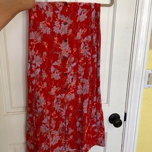 Free people midi skirt floral